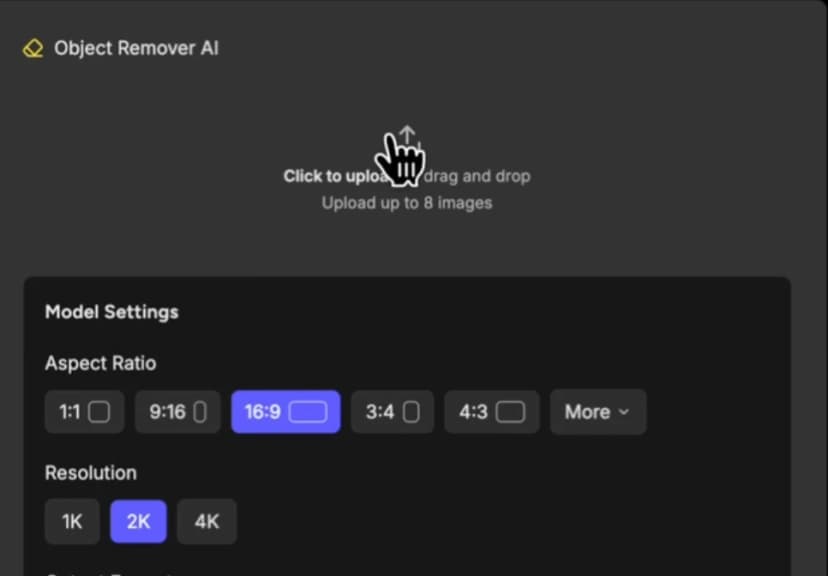 Upload image to remove objects