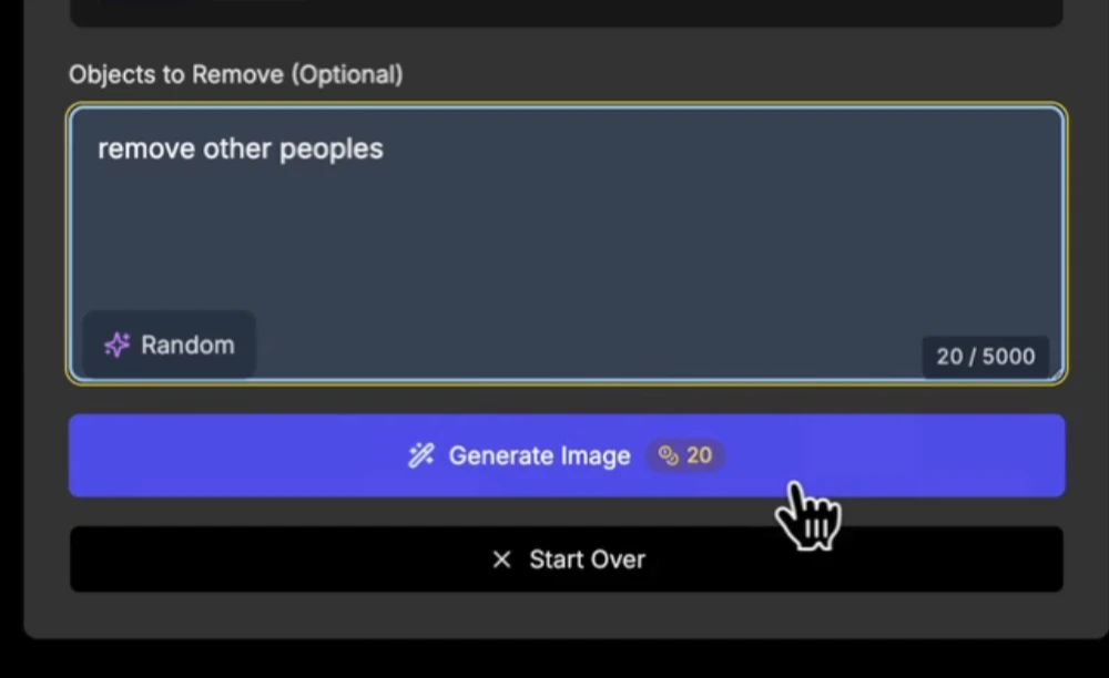 Describe objects to remove